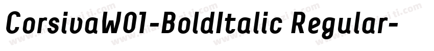 CorsivaW01-BoldItalic Regular字体转换